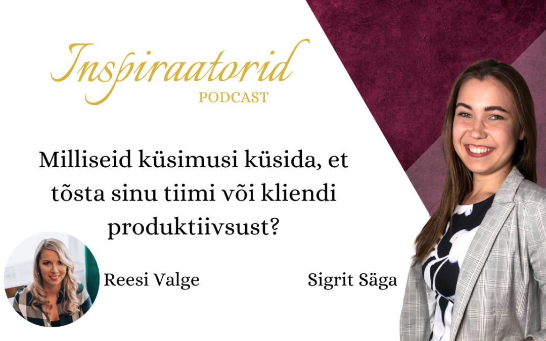 [ 58] Milliseid küsimusi küsida, et tõsta sinu tiimi või kliendi produktiivsust? – Reesi Valge